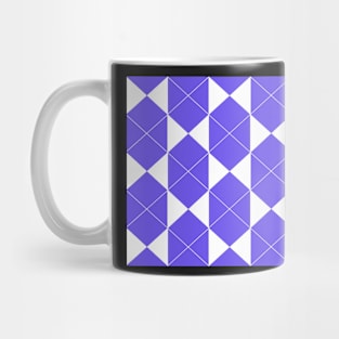 Abstract geometric pattern - blue and white. Mug